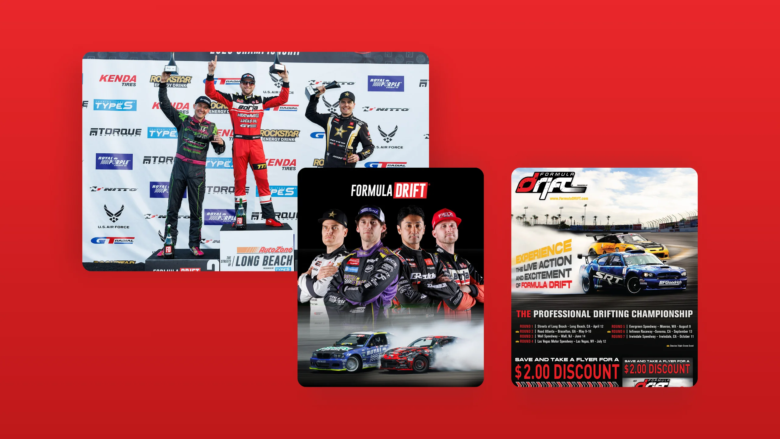 Formula drift branding graphic design print posters flyers displays